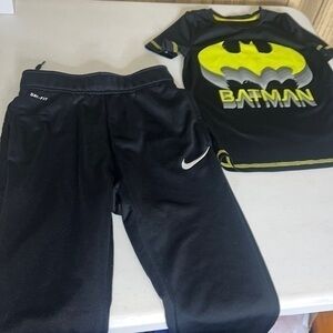 Nike pants and Jumping Bean Batman Tee